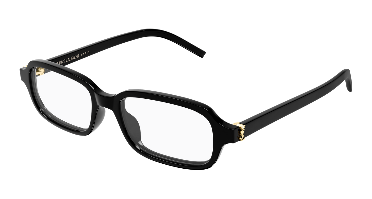 Saint Laurent Monogram SL M180/F Noir 001 vue trois-quarts - Les Lunettes de Pauline