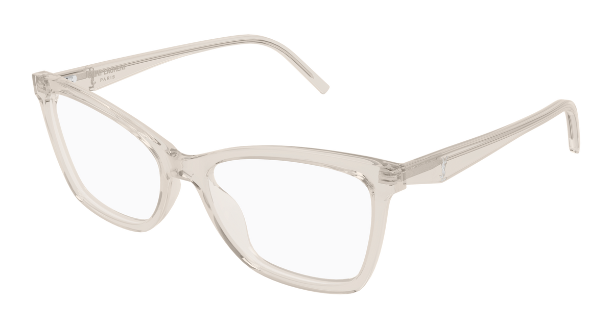 Saint Laurent Monogram SL M183 Beige 004 vue trois-quarts - Les Lunettes de Pauline