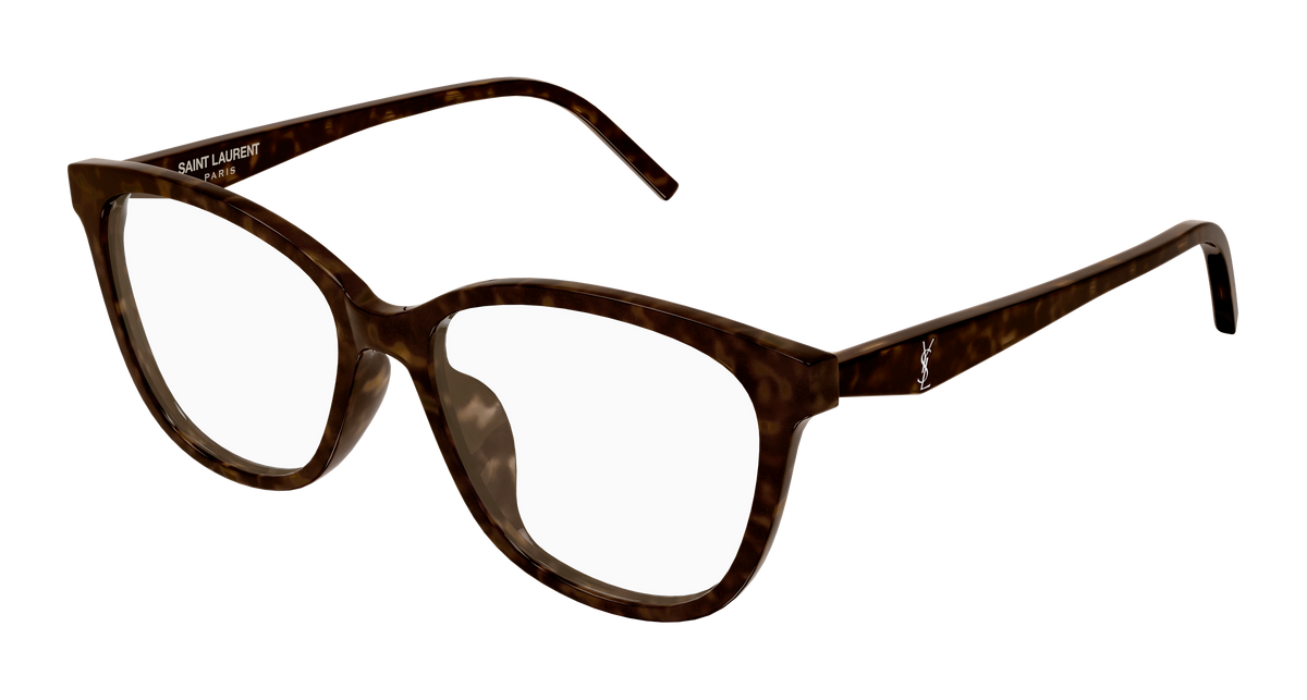 Saint Laurent Monogram SL M187/F Havane 002 vue trois-quarts - Les Lunettes de Pauline