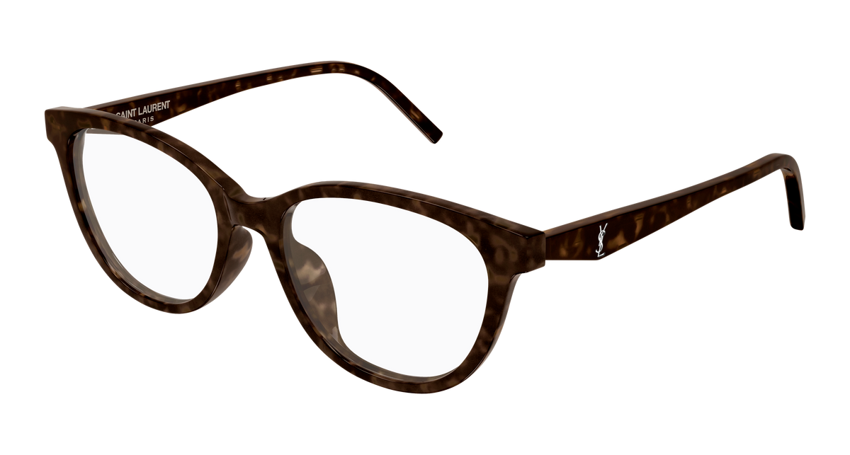 Saint Laurent Monogram SL M188/F Havane 002 vue trois-quarts - Les Lunettes de Pauline