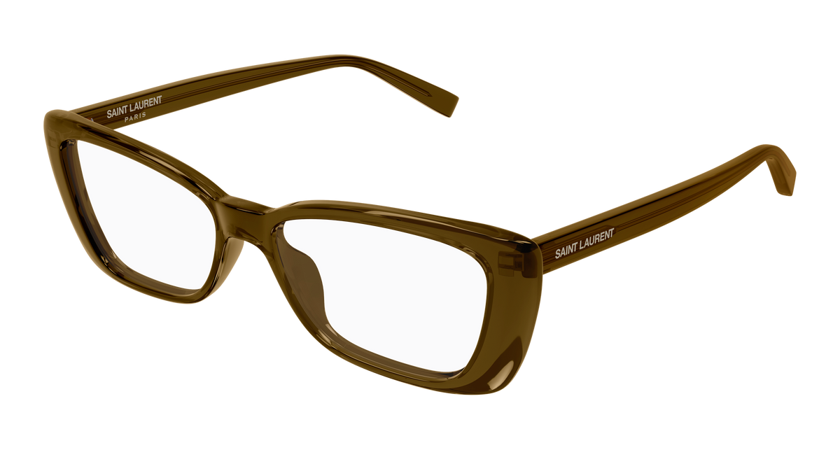 Saint Laurent SL Logo SL 943 OPT Brun 004 vue trois-quarts - Les Lunettes de Pauline