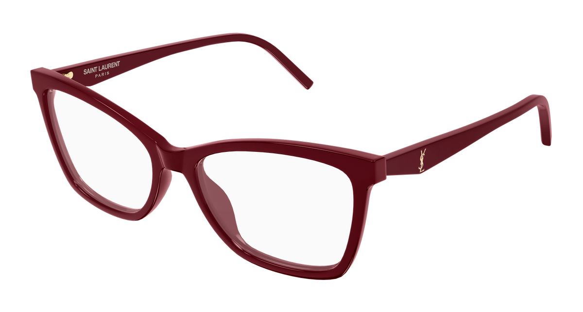 Saint Laurent Monogram SL M183 Rouge 005 vue trois-quarts - Les Lunettes de Pauline