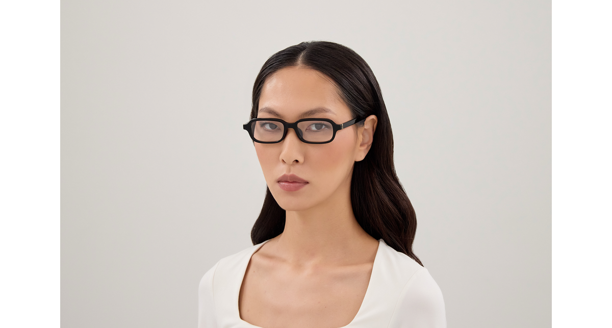 Saint Laurent Monogram SL M180/F Noir 001 portée - Les Lunettes de Pauline