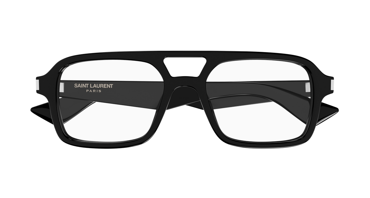 Saint Laurent Corner Angle SL 961 Noir 001 de face - Les Lunettes de Pauline