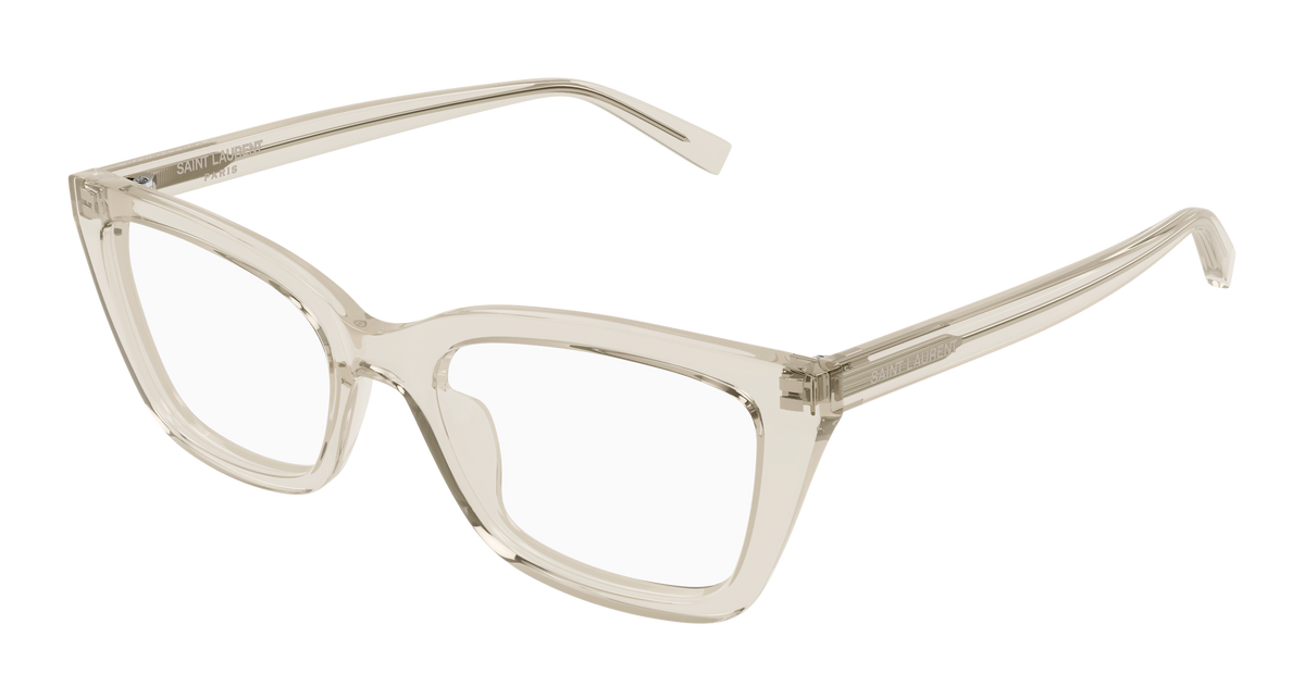Saint Laurent SL Logo SL 911 Beige 004 vue trois-quarts - Les Lunettes de Pauline