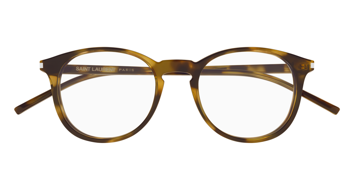 Saint Laurent Corner Angle SL 106 Havane 029 de face - Les Lunettes de Pauline