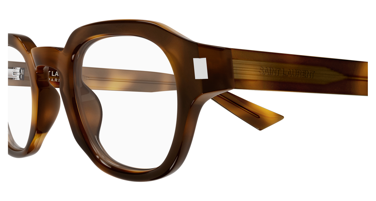 Saint Laurent Corner Angle SL 946 OPT Havane 002 vue de profil - Les Lunettes de Pauline