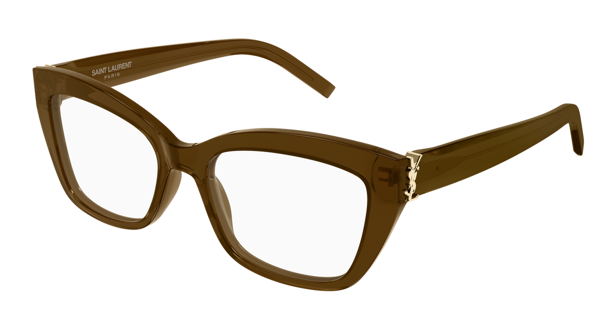 Saint Laurent Monogram SL M117 Brun 011 vue trois-quarts - Les Lunettes de Pauline