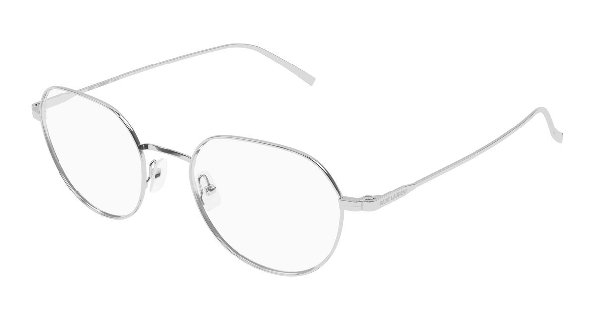 Saint Laurent SL Logo SL 953 OPT Argent 002 vue trois-quarts - Les Lunettes de Pauline