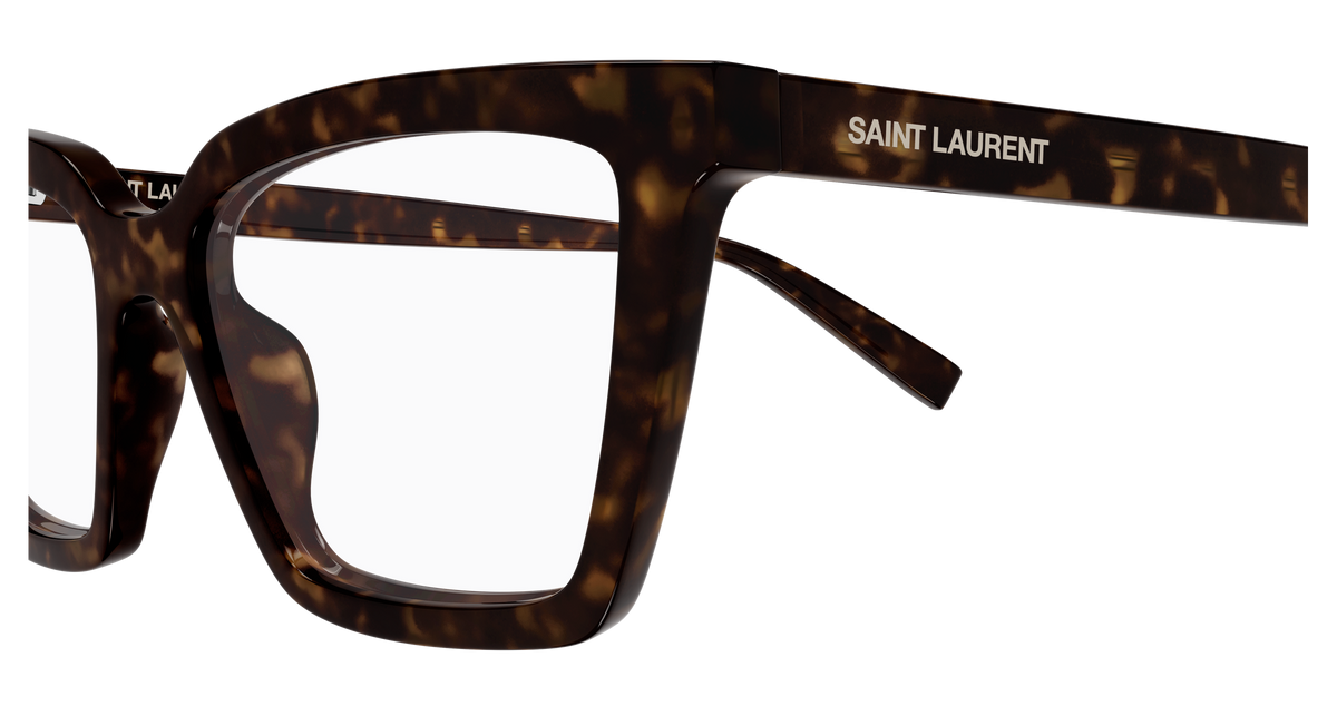Saint Laurent SL Logo SL 912 Havane 002 vue de profil - Les Lunettes de Pauline