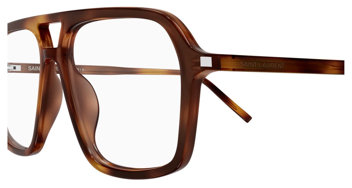 Saint Laurent Corner Angle SL 960 Havane 002 vue de profil - Les Lunettes de Pauline