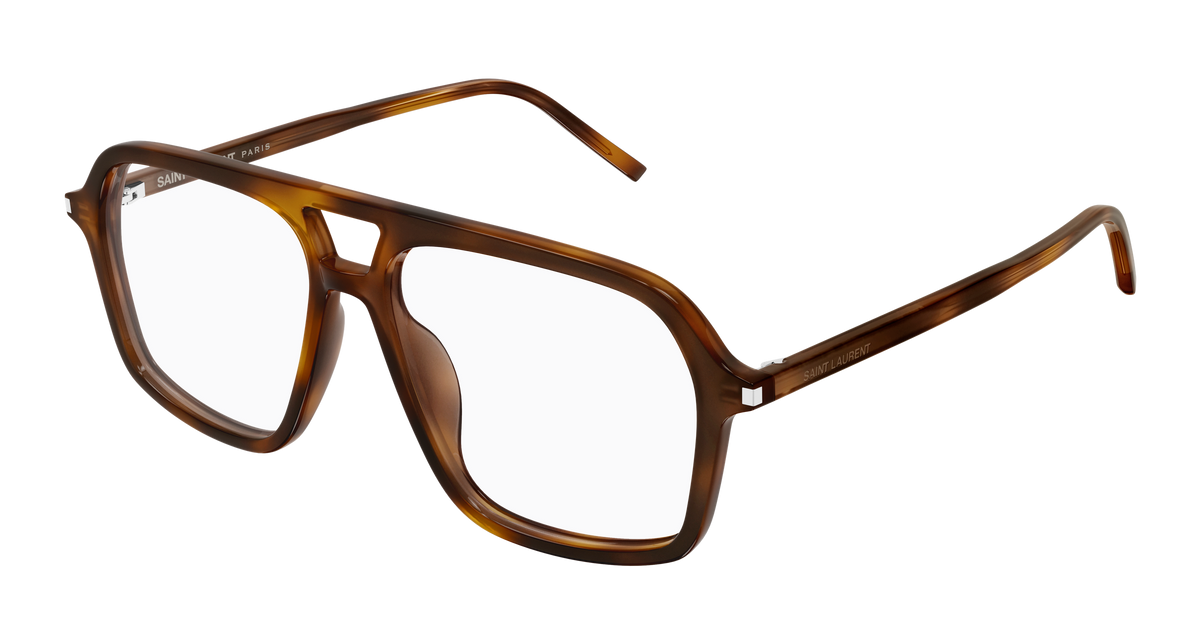 Saint Laurent Corner Angle SL 960 Havane 002 vue trois-quarts - Les Lunettes de Pauline
