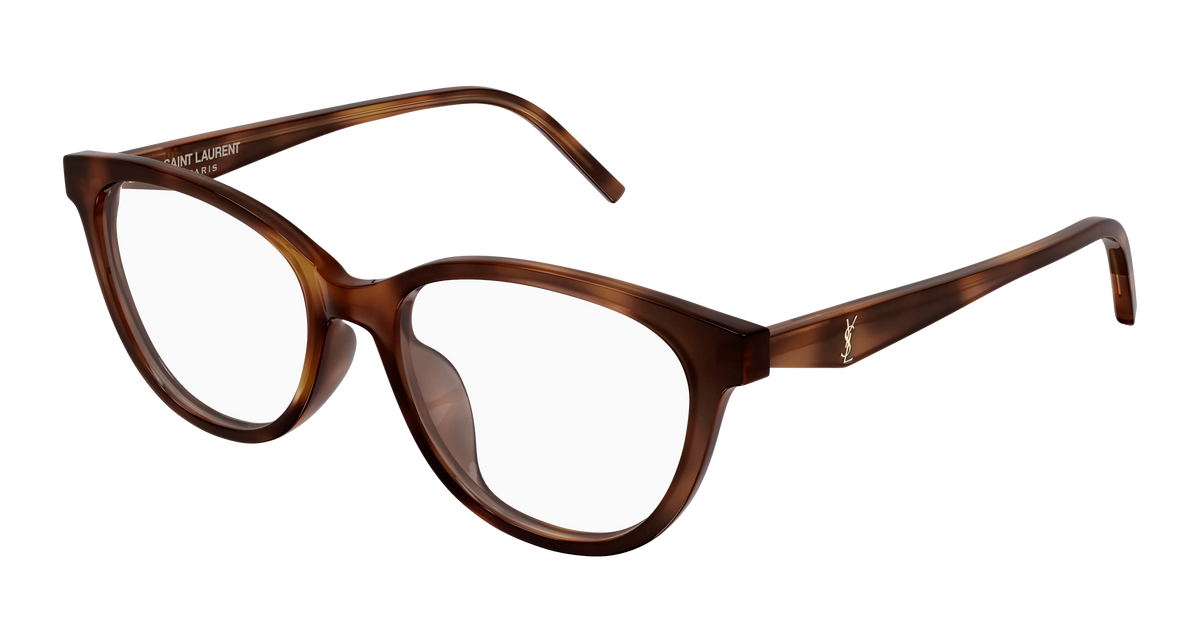Saint Laurent Monogram SL M188/F Havane 003 vue trois-quarts - Les Lunettes de Pauline