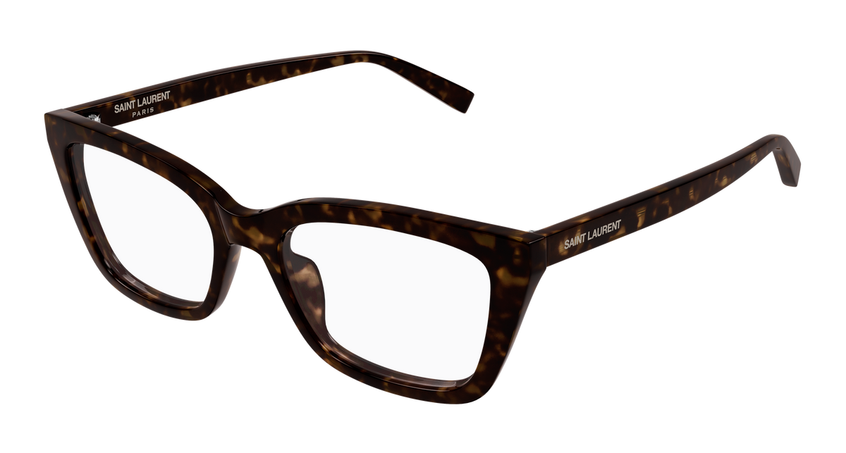 Saint Laurent SL Logo SL 911 Havane 002 vue trois-quarts - Les Lunettes de Pauline