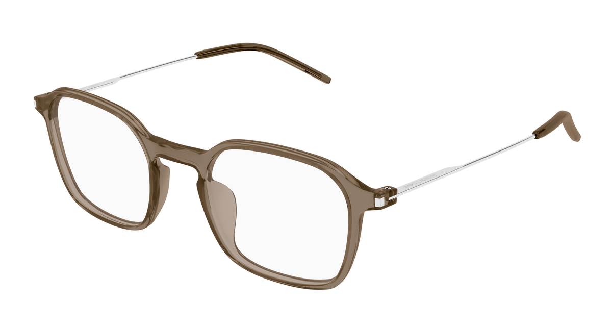 Saint Laurent Corner Angle SL 954 Brun 003 vue trois-quarts - Les Lunettes de Pauline
