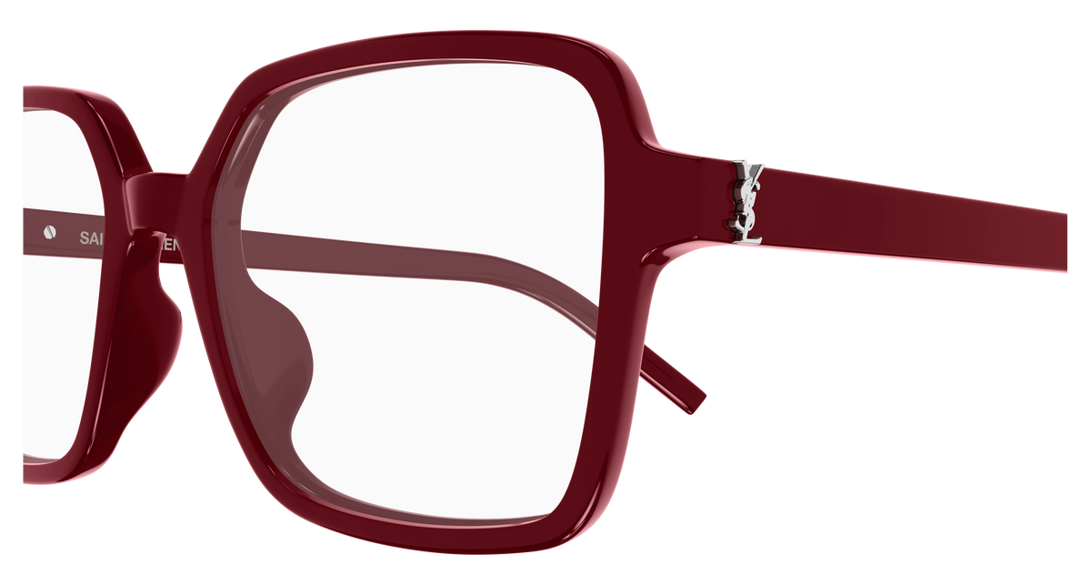 Saint Laurent Monogram SL M139 Bordeaux 008 vue de profil - Les Lunettes de Pauline