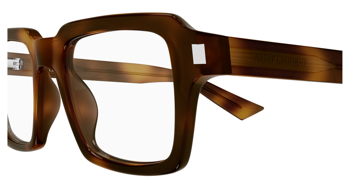 Saint Laurent Corner Angle SL 947 OPT Havane 002 vue de profil - Les Lunettes de Pauline