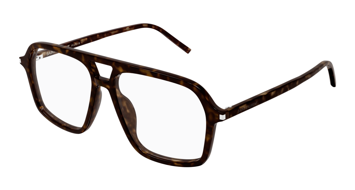 Saint Laurent Corner Angle SL 960 Havane 005 vue trois-quarts - Les Lunettes de Pauline