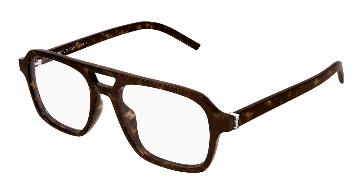 Saint Laurent Monogram SL M179 Havane 002 vue trois-quarts - Les Lunettes de Pauline