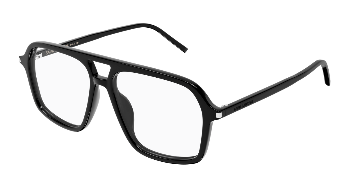 Saint Laurent Corner Angle SL 960 Noir 001 vue trois-quarts - Les Lunettes de Pauline