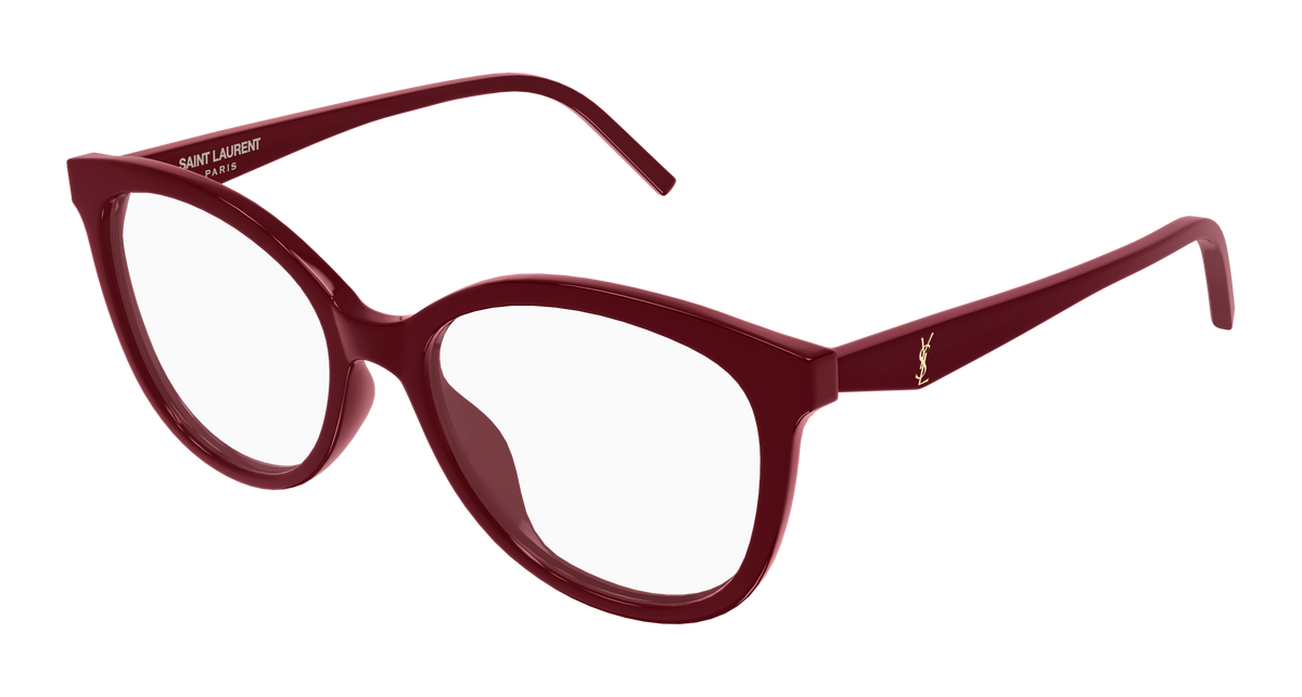 Saint Laurent Monogram SL M184 Rouge 010 vue trois-quarts - Les Lunettes de Pauline