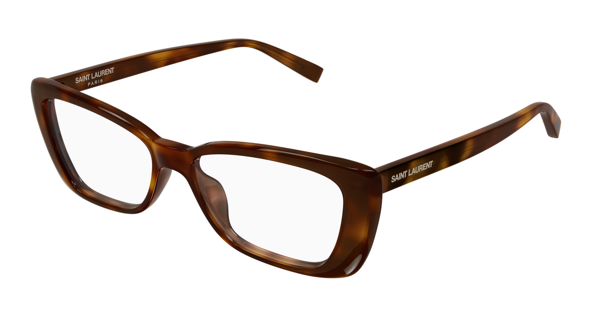 Saint Laurent SL Logo SL 943 OPT Havane 002 vue trois-quarts - Les Lunettes de Pauline