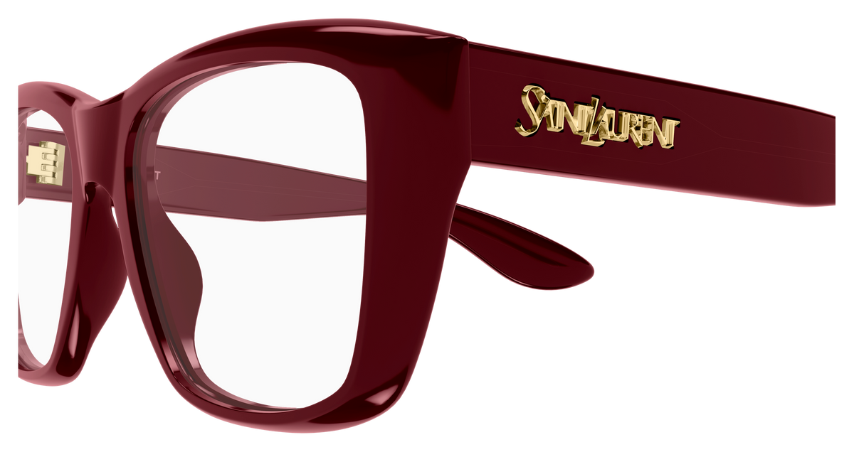 Saint Laurent SL Logo SL 925 Rouge 005 vue de profil - Les Lunettes de Pauline