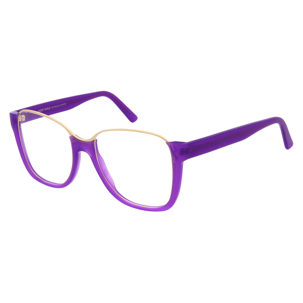 Andy Wolf 5135 Violet et Or 04 de trois-quarts - Les Lunettes de Pauline