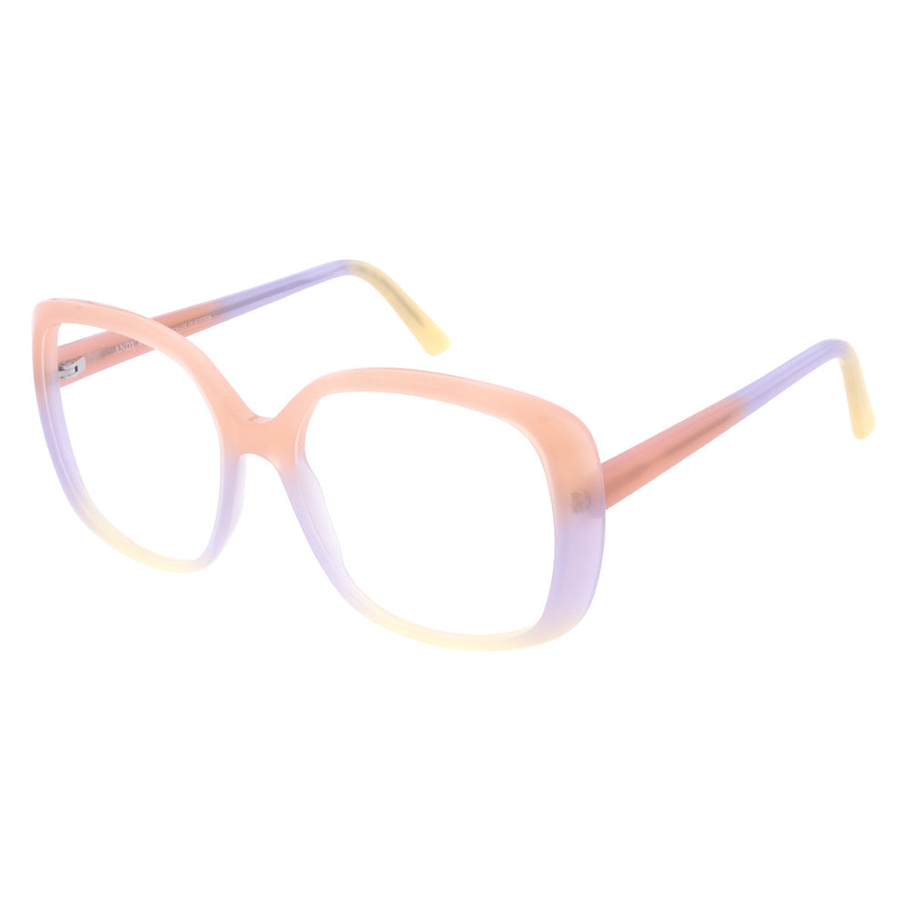 Andy Wolf 5137 Pastel Pêche et Lilas 05 de trois-quarts - Les Lunettes de Pauline