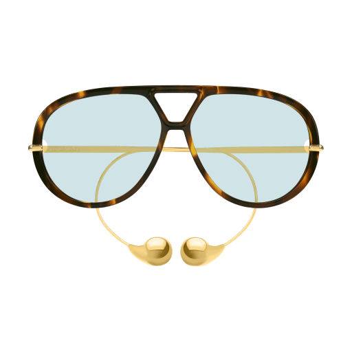 Bottega Veneta BV1273S Écaille Or 007 de face - Les Lunettes de Pauline