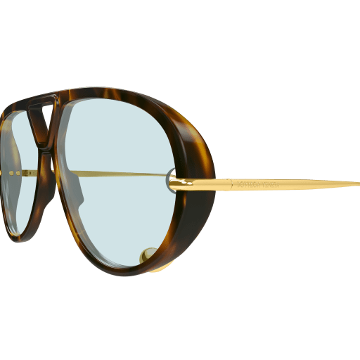 Bottega Veneta BV1273S Écaille Or 007 en détail des branches - Les Lunettes de Pauline