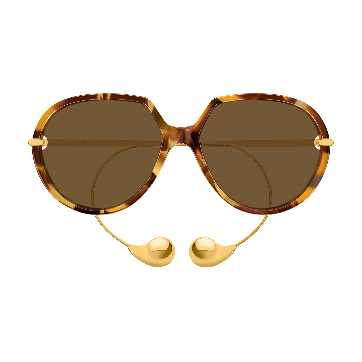 Bottega Veneta BV1436S Écaille Or 002 de face - Les Lunettes de Pauline