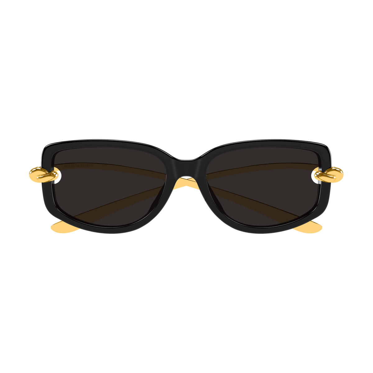 Bottega Veneta BV1440SA Noir Or 001 de face - Les Lunettes de Pauline