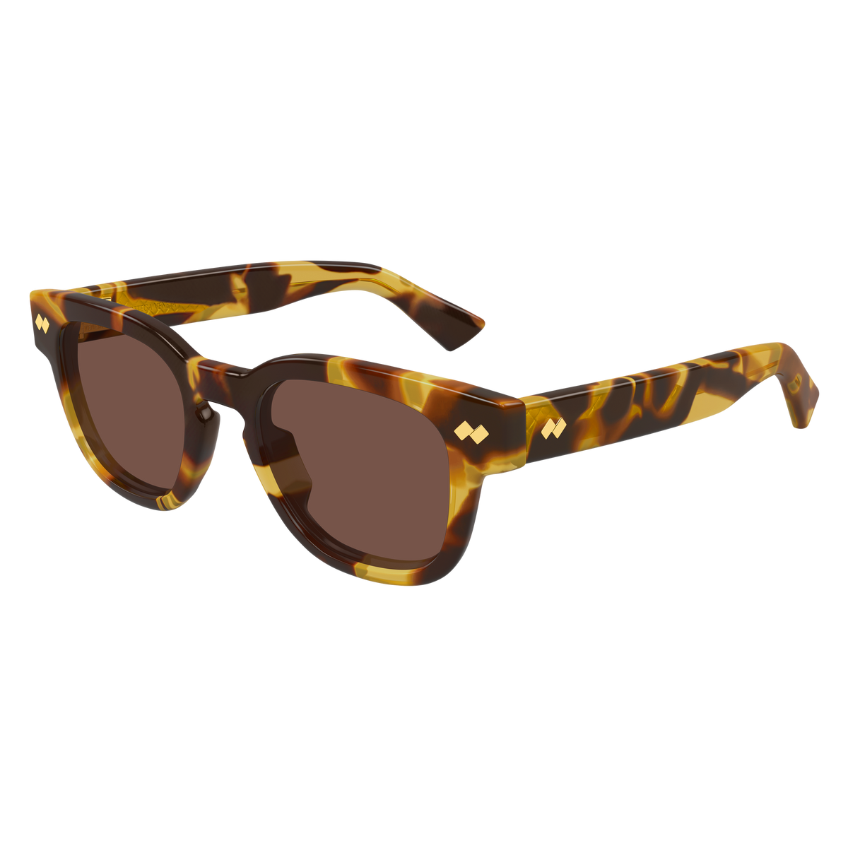 Bottega Veneta BV1441S Écaille 002 de trois-quarts - Les Lunettes de Pauline