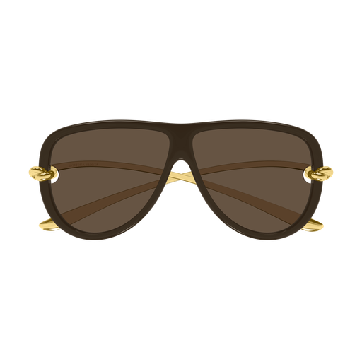Bottega Veneta BV1513S Brun Or 003 de face - Les Lunettes de Pauline