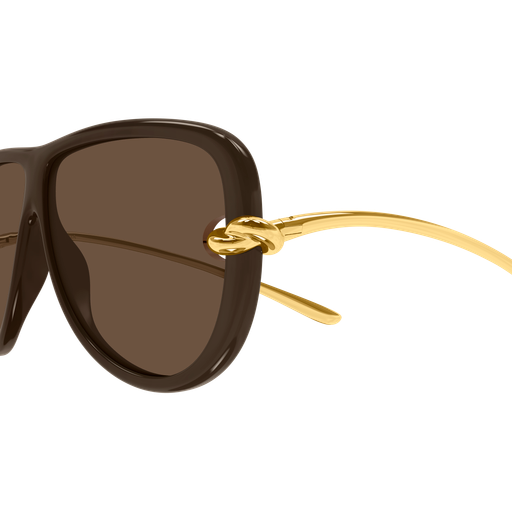 Bottega Veneta BV1513S Brun Or 003 en détail des branches - Les Lunettes de Pauline