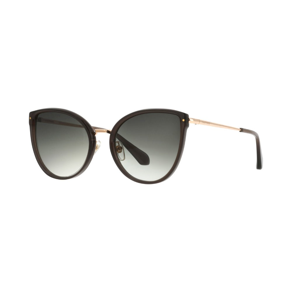 Carven CC4104S Brun Satiné et Doré BRDO de trois-quarts - Les Lunettes de Pauline