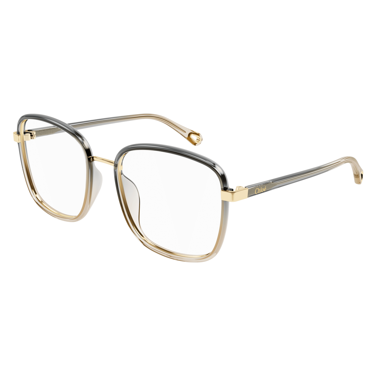 Chloé CH0034O Gris 003 / 53-18 de trois-quarts - Les Lunettes de Pauline