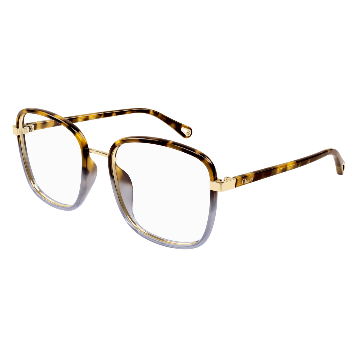 Chloé CH0034O Écaille Havane 018 / 50-18 de trois-quarts - Les Lunettes de Pauline