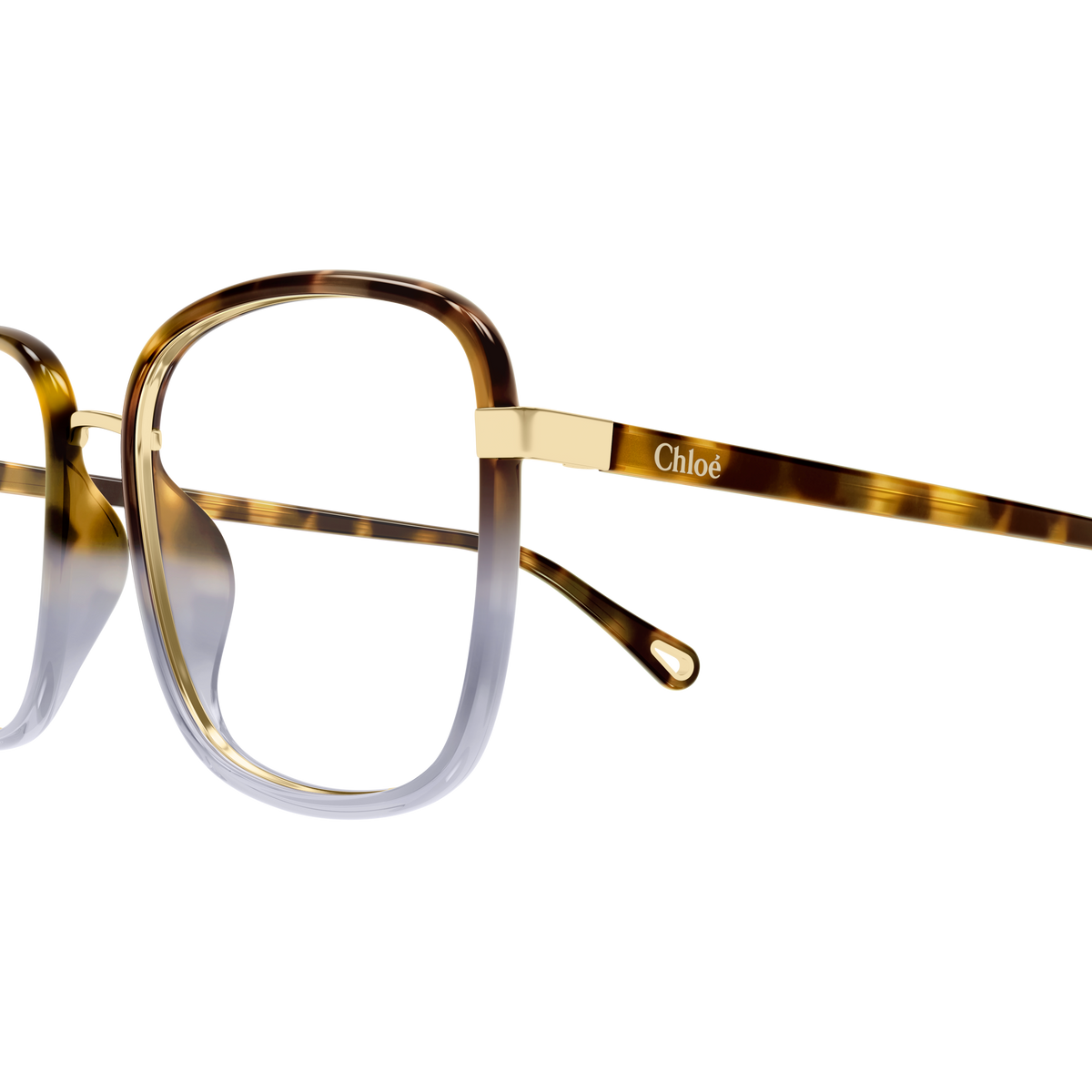 Chloé CH0034O Écaille Havane 018 / 50-18 en détail des branches - Les Lunettes de Pauline