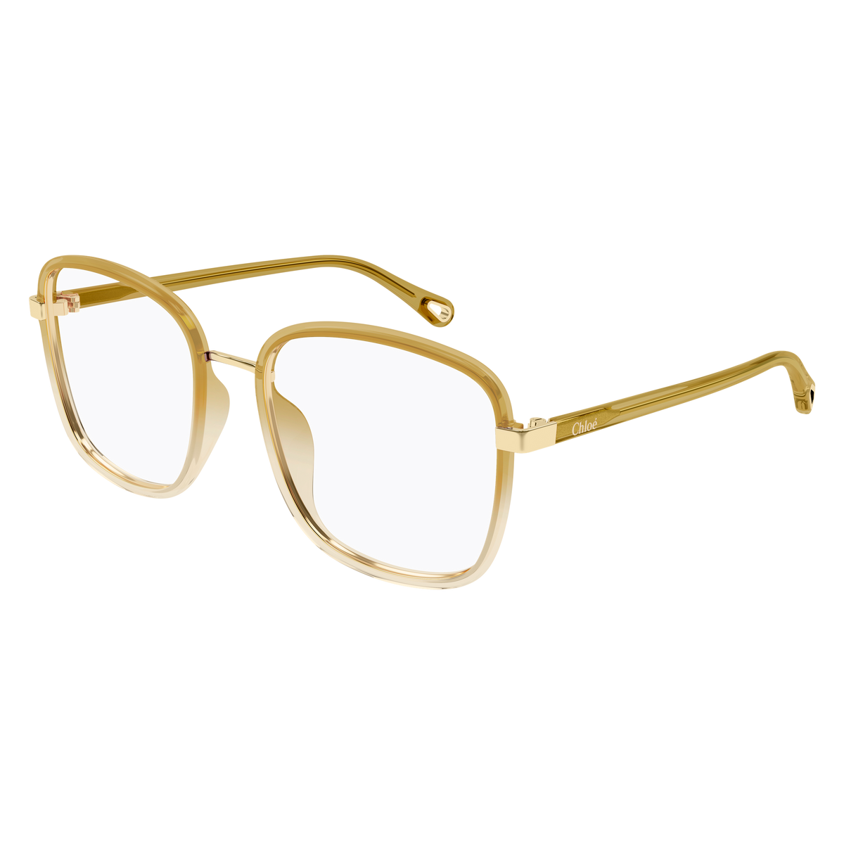 Chloé CH0034O Jaune 024 / 53-18 de trois-quarts - Les Lunettes de Pauline