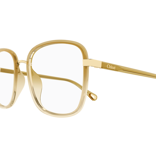 Chloé CH0034O Jaune 024 / 53-18 en détail des branches - Les Lunettes de Pauline