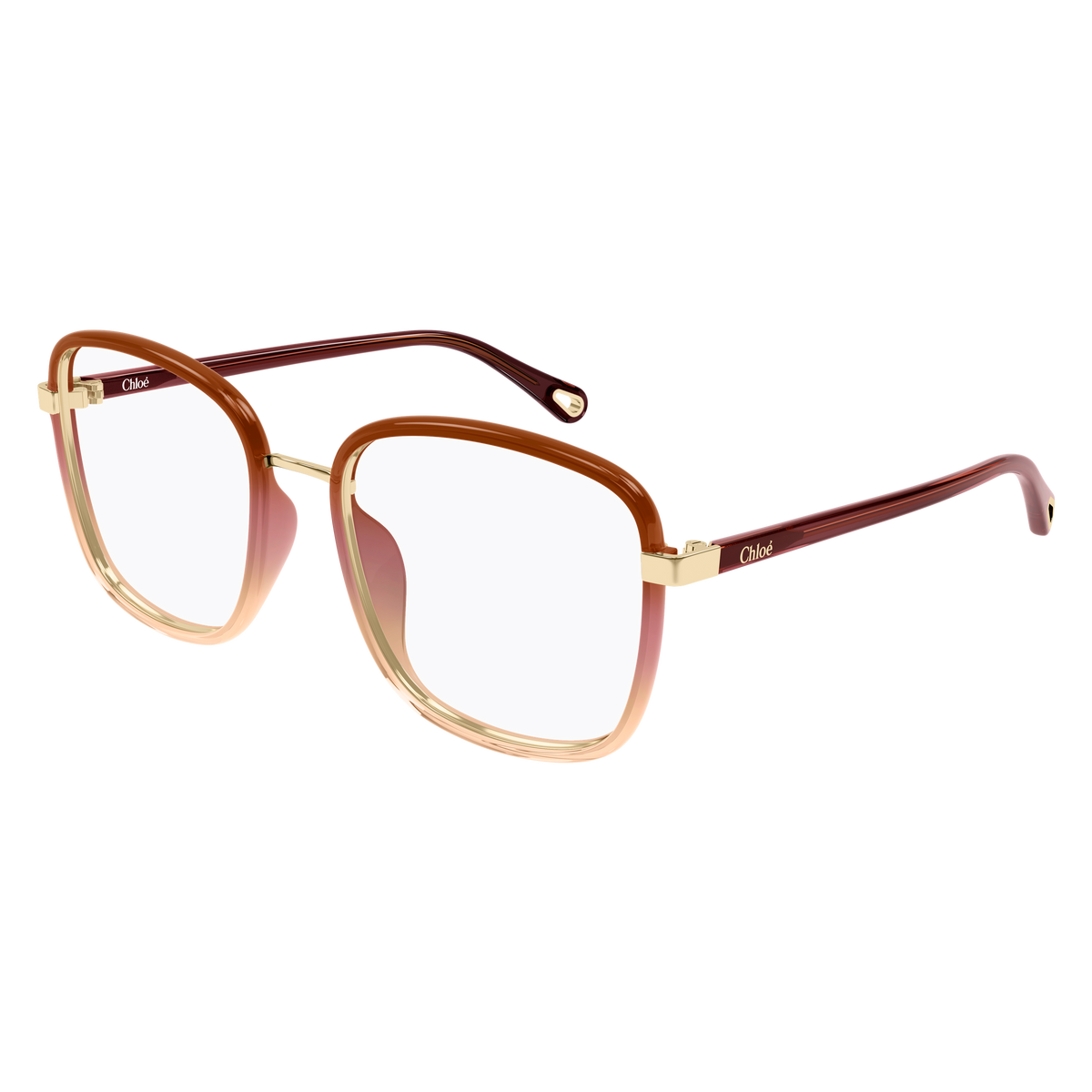 Chloé CH0034O Bordeaux 025 / 53-18 de trois-quarts - Les Lunettes de Pauline