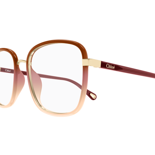 Chloé CH0034O Bordeaux 025 / 53-18 en détail des branches - Les Lunettes de Pauline