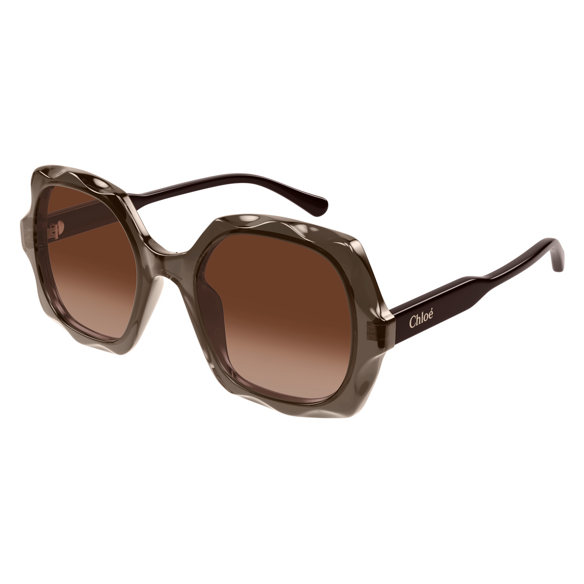 Chloé CH0226S Brun 007 de trois-quarts - Les Lunettes de Pauline