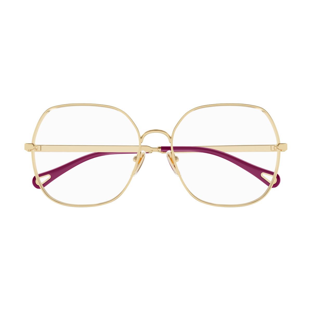 Chloé CH0284O Doré et Prune 001 de face - Les Lunettes de Pauline