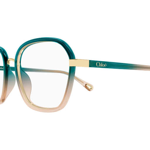 Chloé CH0309O Vert Canard Crème 009 en détail des branches - Les Lunettes de Pauline