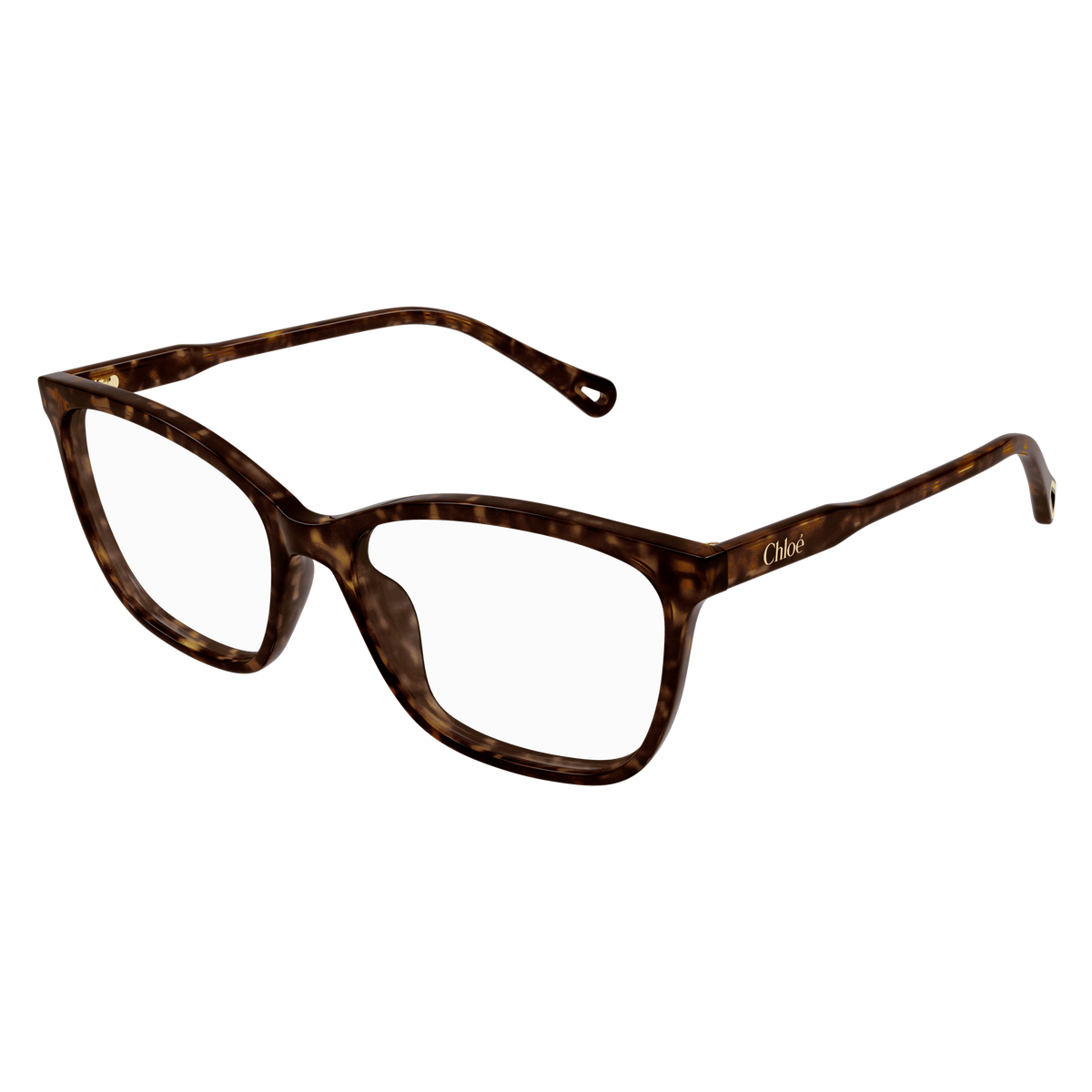 Chloé CH0318O Écaille Havane 002 de trois-quarts - Les Lunettes de Pauline