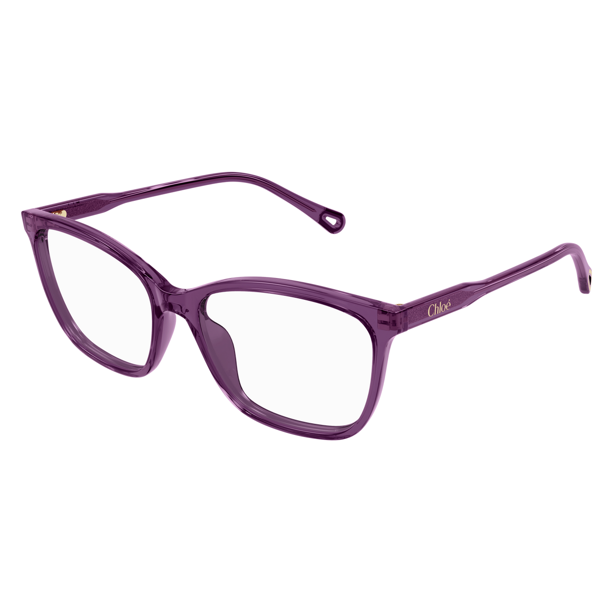 Chloé CH0318O Prune 004 de trois-quarts - Les Lunettes de Pauline