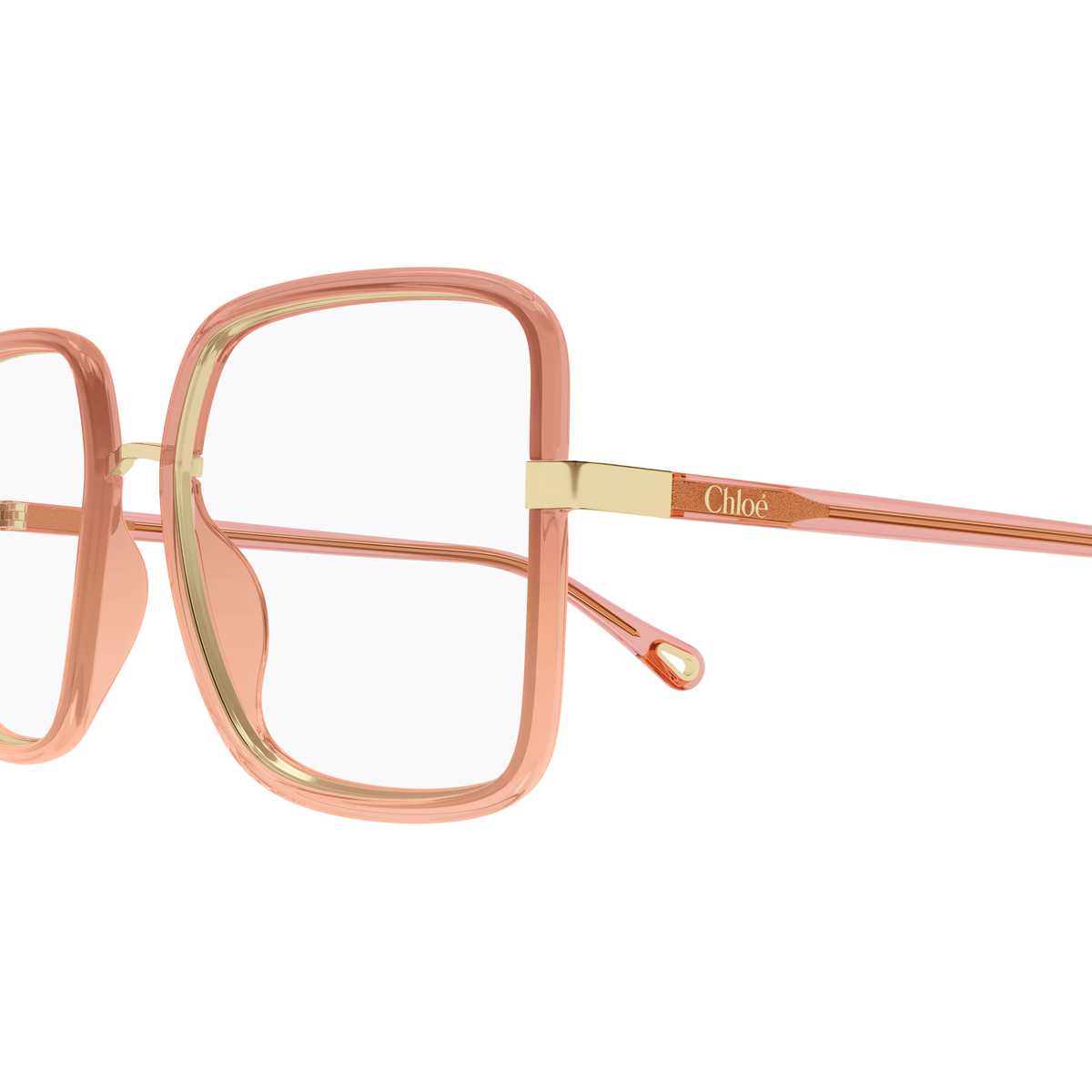 Chloé CH0338O Rose Corail 002 en détail des branches - Les Lunettes de Pauline
